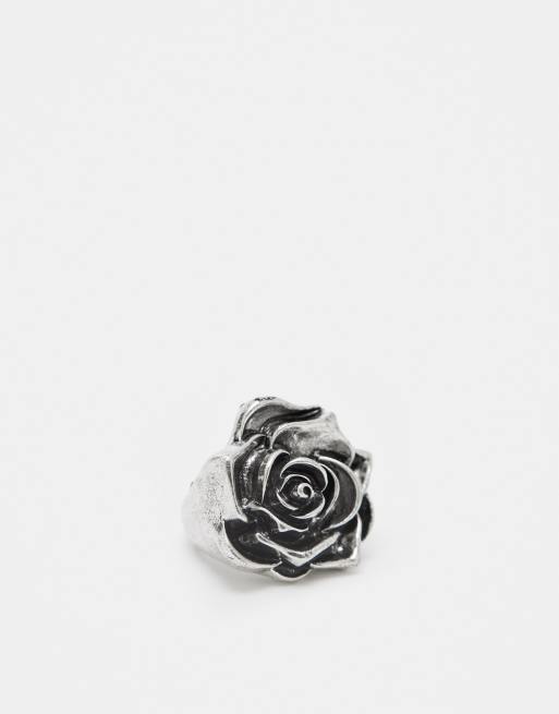 Reclaimed Vintage - Rozenring in gepolijst zilver