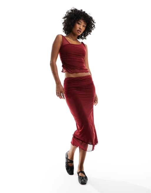 Ruched skirt 50s top
