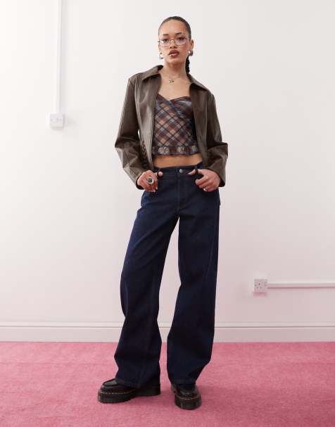 Reclaimed Vintage - Ruimvallende baggy jeans in vintage indigoblauw - view 1