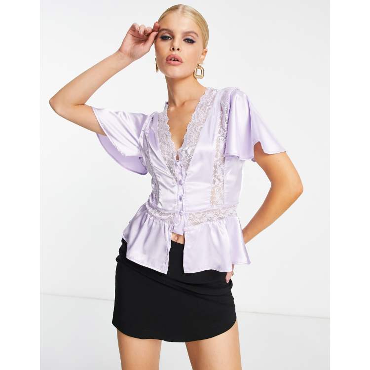 Vintage satin blouse top