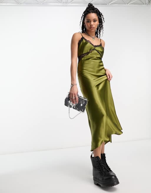 ワンピース vintage satin maxi lingerie dress black Unique Vintage Black Stretch Satin Long Slip