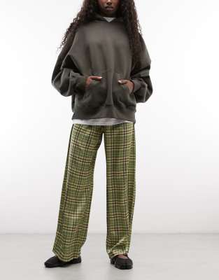 Reclaimed Vintage Satin Wide Leg Pants In Multi