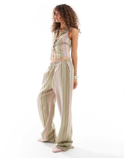 Reclaimed Vintage – Schlupfhose mit Vintage-Streifen