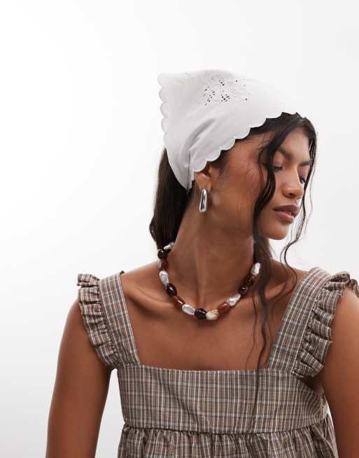 Reclaimed Vintage - Sciarpa morbida bianca con cut-out