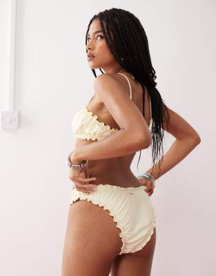 Reclaimed Vintage Scrunchie Bikini Bottom With Shirring