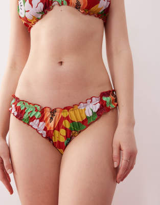 Reclaimed Vintage Scrunchie Bikini Bottom With Shirring