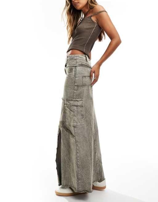 Vintage cargo skirt top