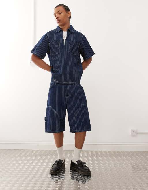 Reclaimed Vintage – Set aus Denim mit Nadelstreifen, Kombiteil