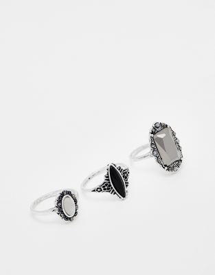 Ilacolato 3 Stück Ring Silber Daen Offen Verstellbar Zehenring Set Frauen ädchen Soer Blue