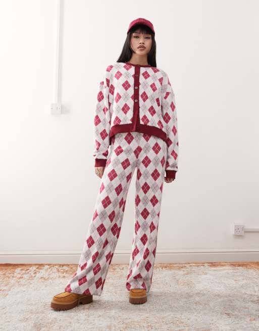 Reclaimed Vintage set in argyle print