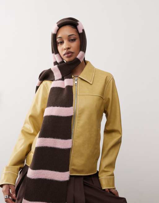 Reclaimed Vintage set in brown and pink stripe