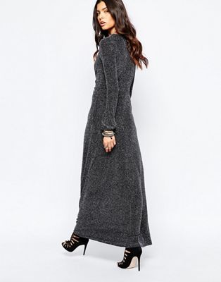 knit maxi dress long sleeve