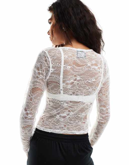 Lace sleeve cardigan online