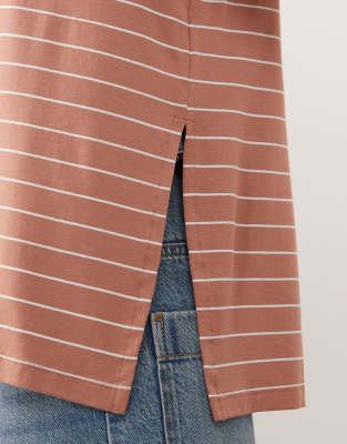 Reclaimed Vintage Side Split T-shirt In White