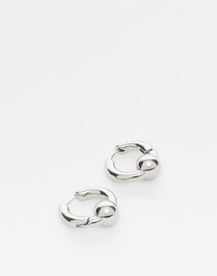 Reclaimed Vintage - Silberfarbene Unisex-Creolen