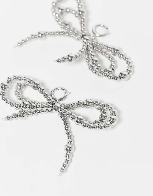 Reclaimed Vintage silver bows bag and shoe charm 2 pack , 3 of 3
