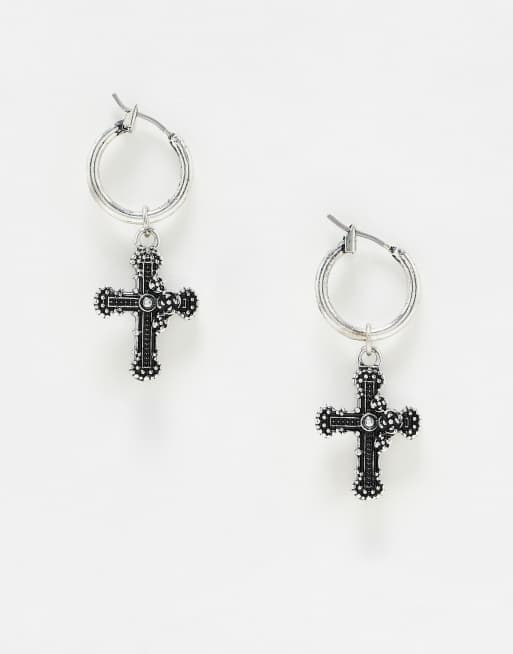 Reclaimed Vintage – Silverfärgade små creoler i unisex-modell