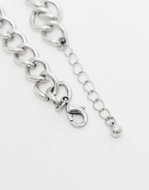 Reclaimed Vintage – Silverfärgat kedjearmband i unisex-modell med sol, 3 av 3