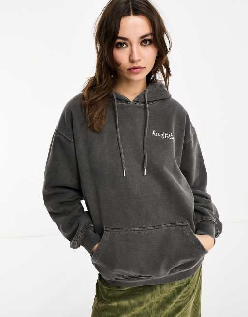 Washed charcoal hoodie clearance