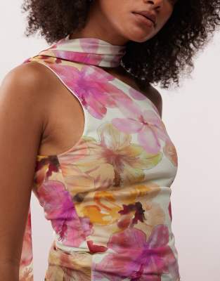 Reclaimed Vintage Slash Neck Tank Top In Multi