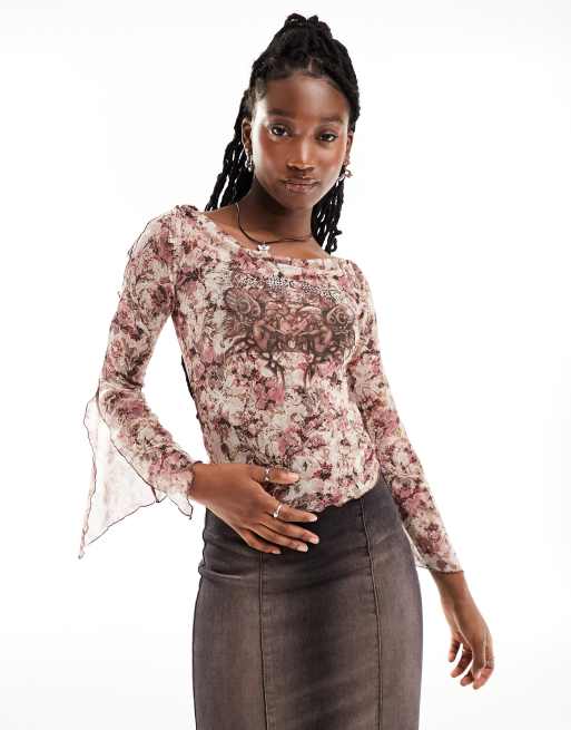 Slash neck top asos new arrivals