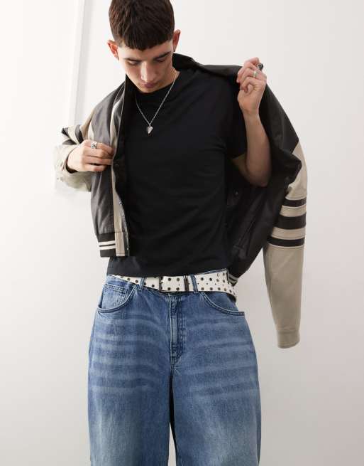 Reclaimed Vintage slim cropped boxy t shirt in black