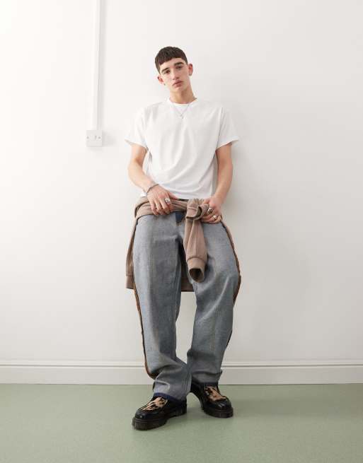 Reclaimed Vintage slim cropped boxy t shirt in white