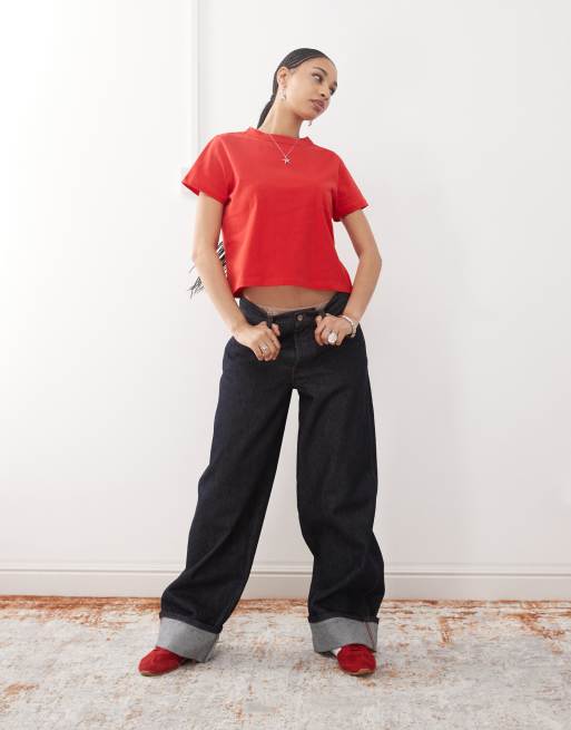 Reclaimed Vintage slim fit t-shirt in cherry red, 2 of 4