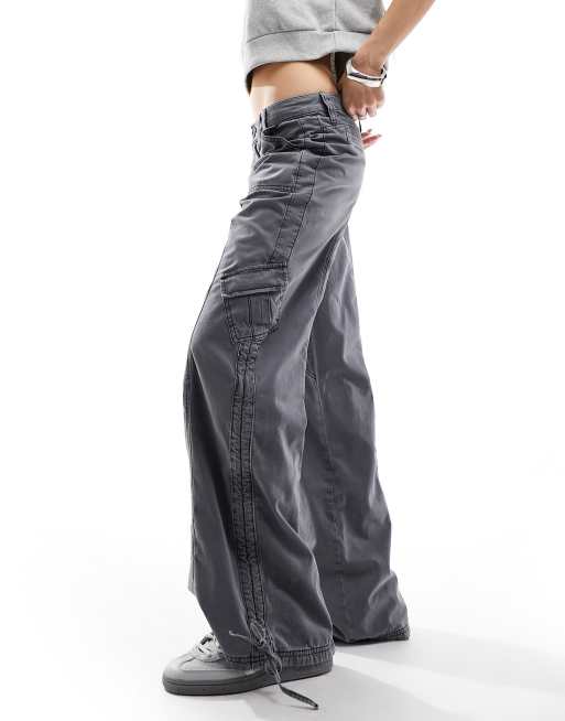 Y2K Vintage Low Waist Trousers for Women Flare Pants Slim Fit