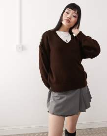 Reclaimed Vintage sequin midi skirt with lace hem in burgundy floral print