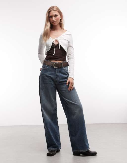 Reclaimed Vintage slubby jersey bolero top in cream, 3 of 4
