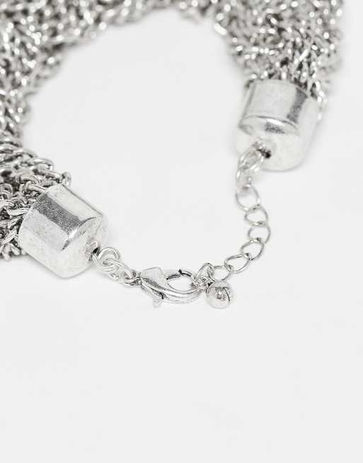 Reclaimed Vintage - Sølvfarvet chunky unisex-armbånd, 3 af 3