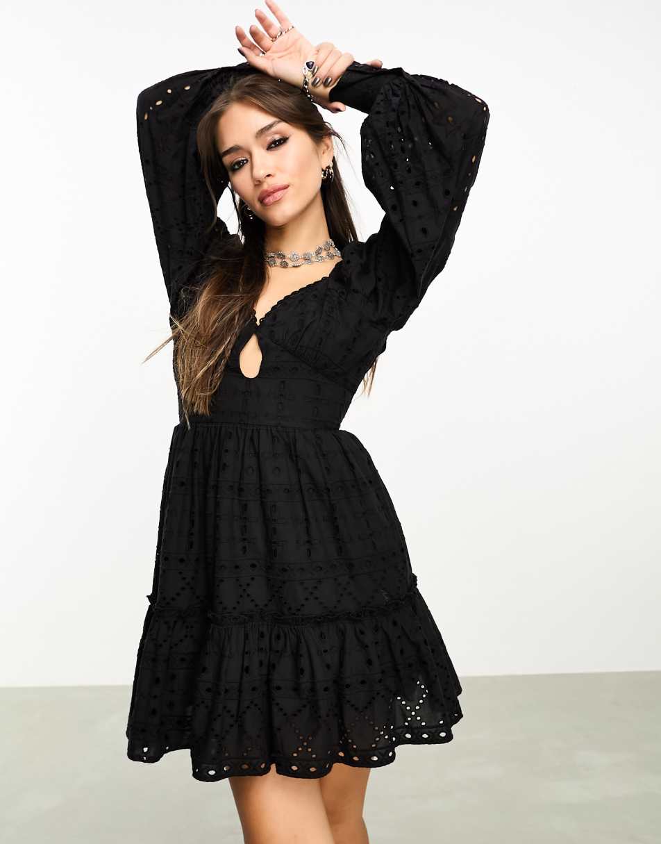 Reclaimed Vintage smock broderie mini dress