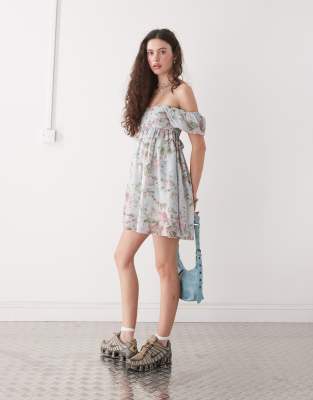 Reclaimed Vintage Smock Chiffon Dress