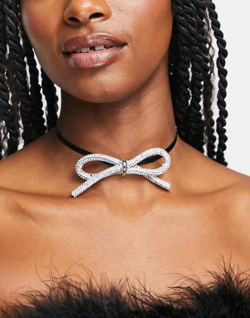 Sparkly black choker online