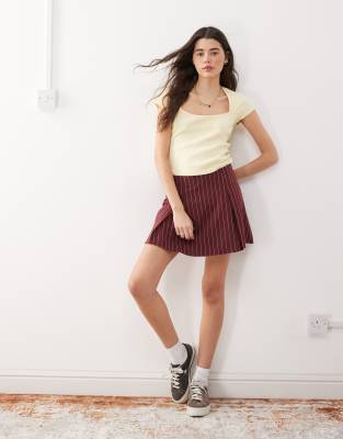 Reclaimed Vintage Square Neck Fitted T-shirt