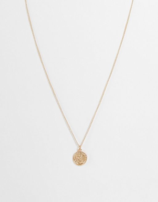  Reclaimed Vintage St Christopher necklace in gold