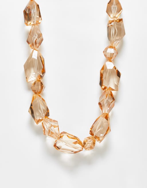 Reclaimed Vintage statement gem necklace 