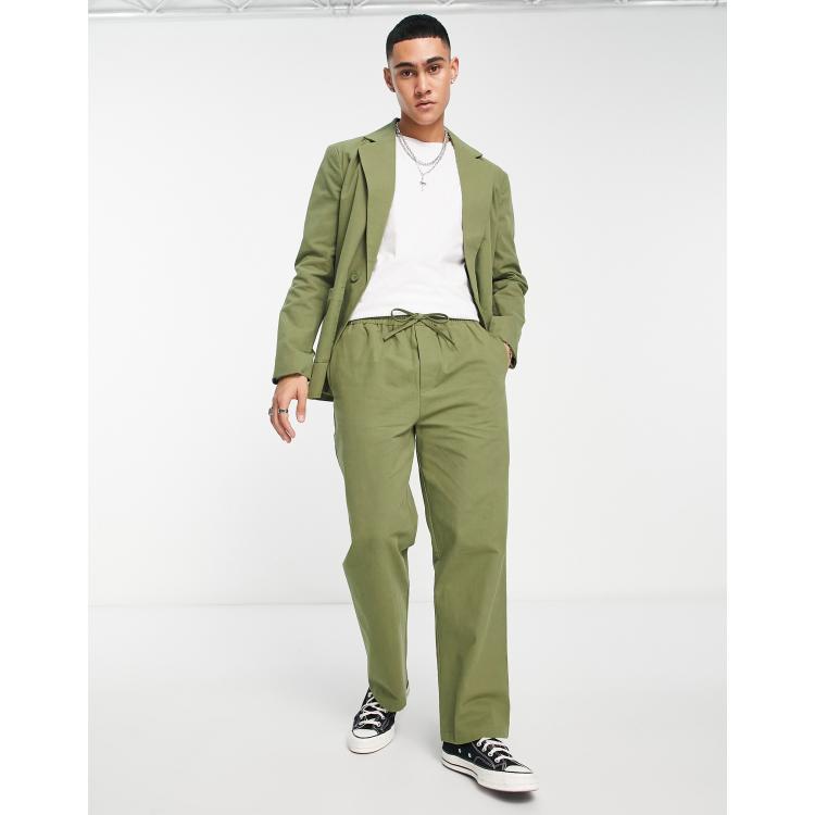 Khaki pants suit sales