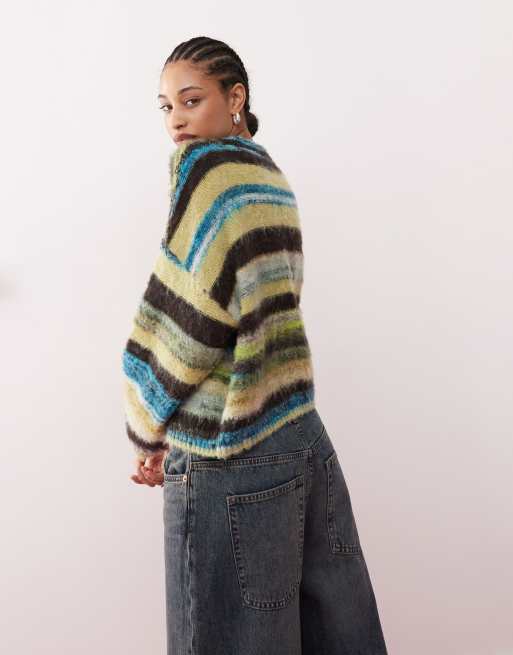 Retro striped sweater sale