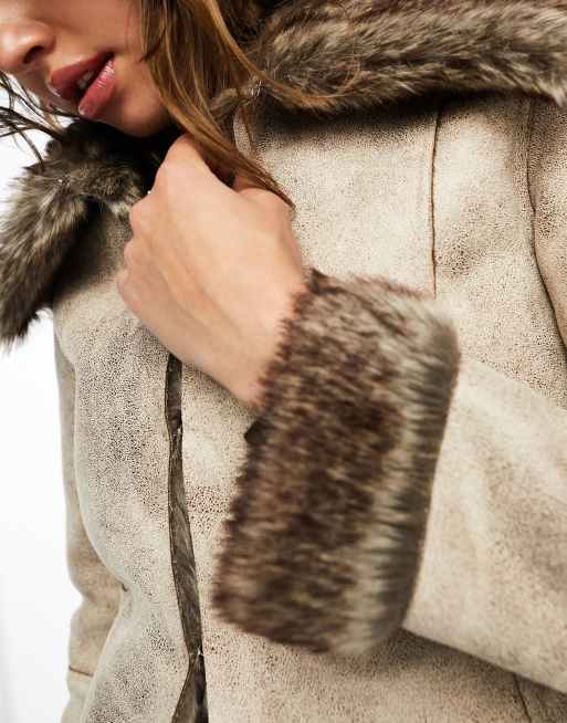 Suede fluffy jacket discount