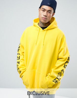 yellow hoodie oversized