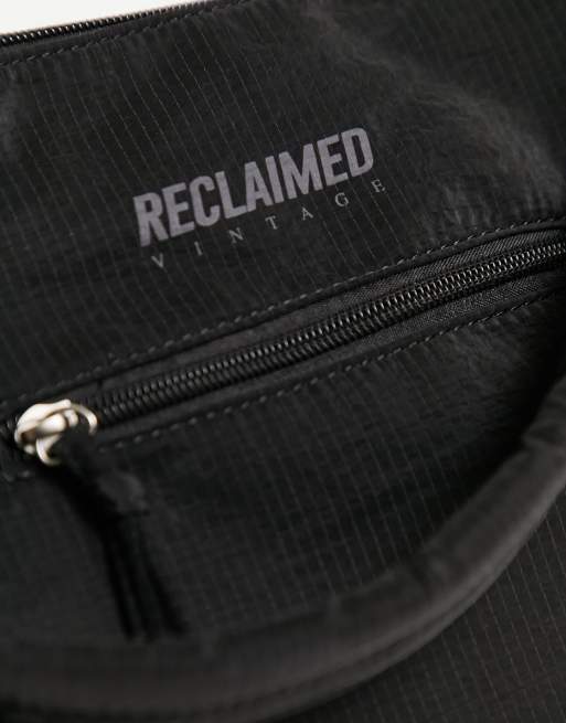 Reclaimed Vintage – Svart, slouchy axelväska i cargostil, 4 av 4