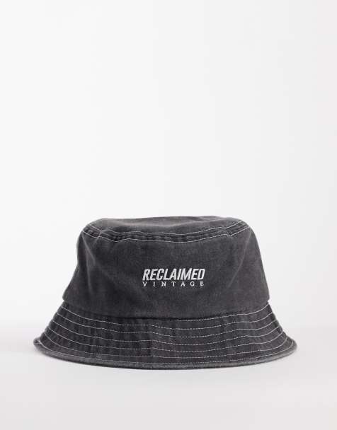 Reclaimed Vintage – Svart solhatt i unisex-modell med logga - view 1