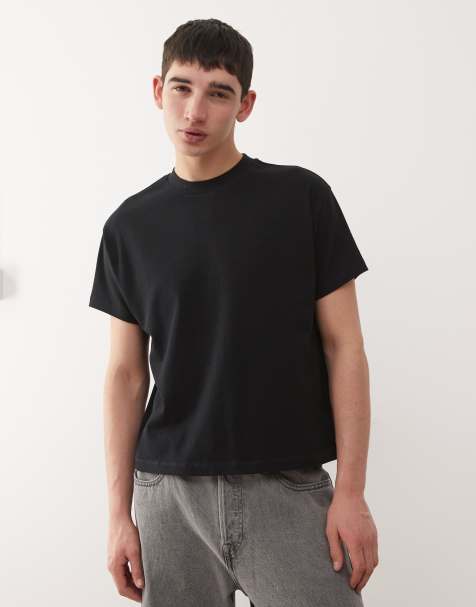 Reclaimed Vintage – Svart t-shirt i kort design och boxig passform - view 1