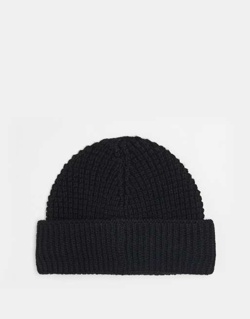 Reclaimed Vintage – Svart, våffelstrukturerad mössa i unisex-modell, 3 av 3