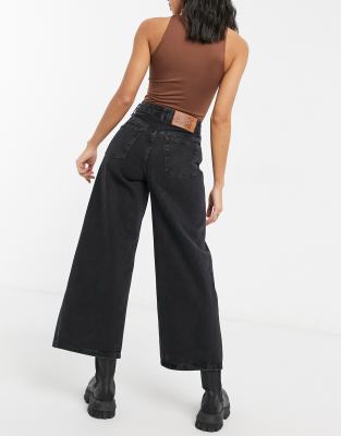 regular wide black jeans