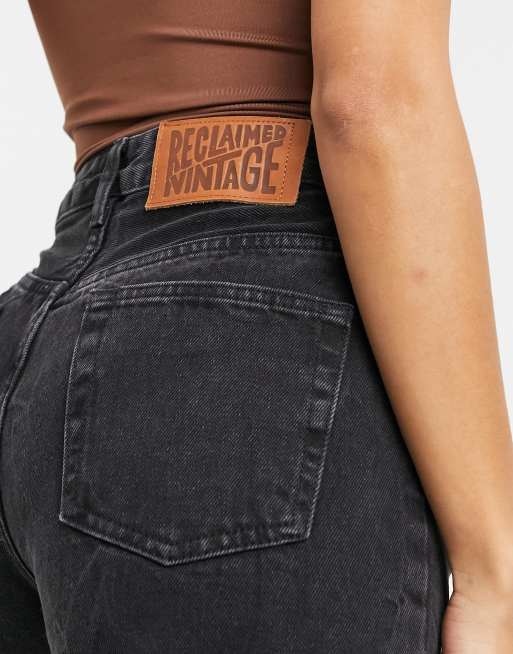 Reclaimed Vintage – Svarta wide leg jeans The '93, 3 av 4