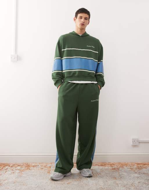 Reclaimed Vintage - Sweat d'ensemble à enfiler avec rayures - Vert, 2 de 5
