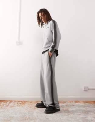 sweatpants in oil wash - part of a set-Gray
